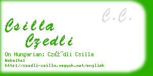 csilla czedli business card